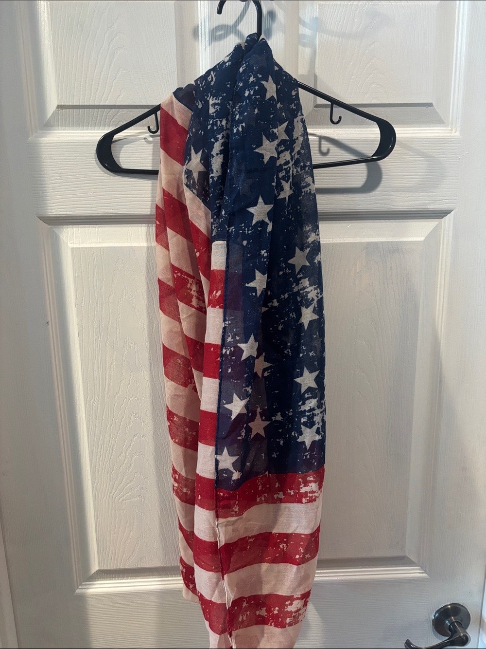 American Flag Pattern Scarf - Red, White & Blue